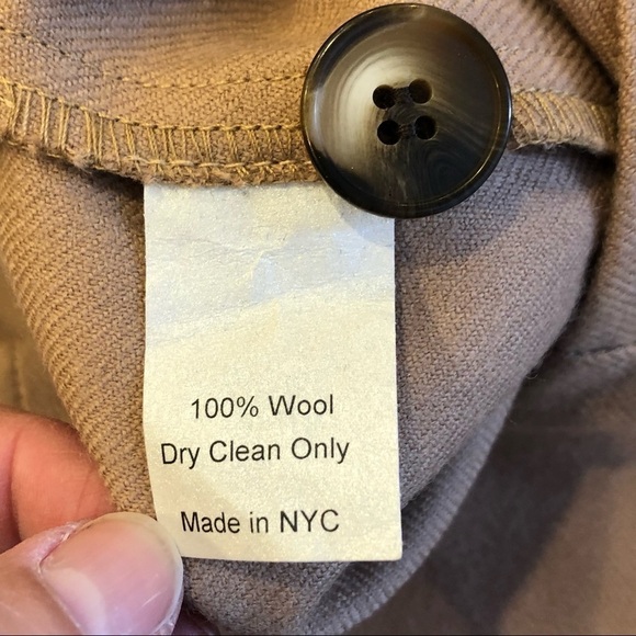 WOLCOTT TAKEMOTO Tan Wool Jumpsuit - Picture 5 of 6